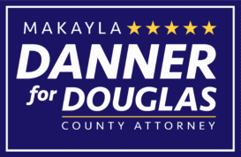 danner for douglas logo with white box